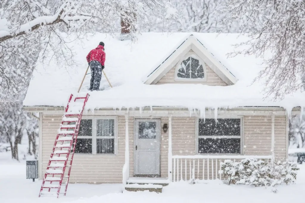 dangers diy ice dam removal my town roofing ice dam damage roof repair